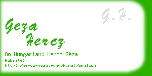 geza hercz business card